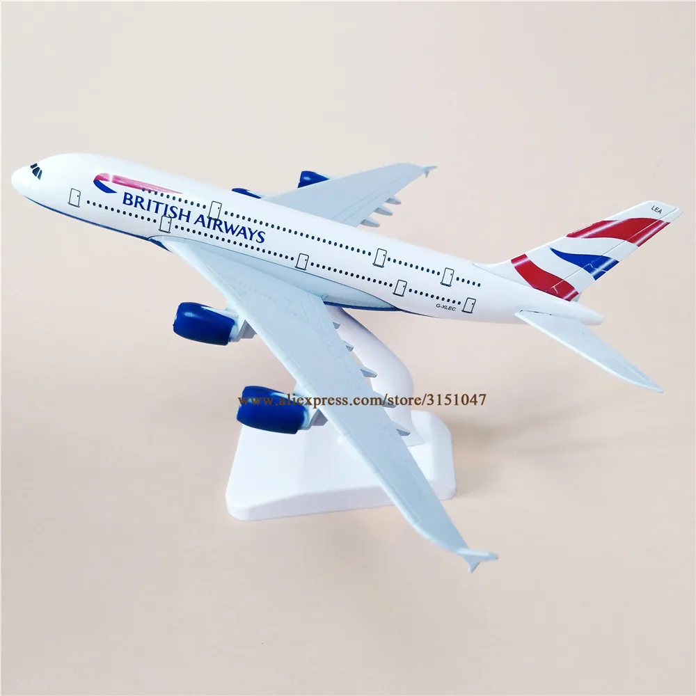 16cm Airplane Model Plane Air British Airways Airbus 380 A380 Aircraft Model
